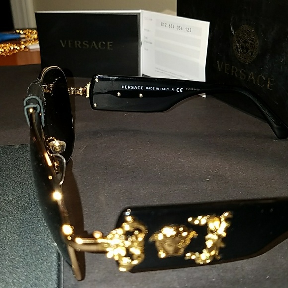 NWT Authentic Versace Gold Pilot Aviators - Picture 6 of 8